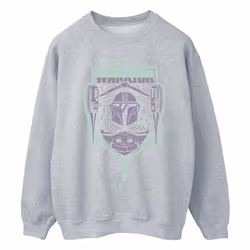 Star Wars - Sweat THE MANDALORIAN FIERCE WARRIOR - Homme (Gris chiné)