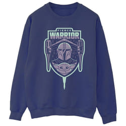Star Wars - Sweat THE MANDALORIAN FIERCE WARRIOR - Homme (Bleu marine)