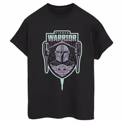 Star Wars - T-shirt THE MANDALORIAN FIERCE WARRIOR - Femme (Noir)