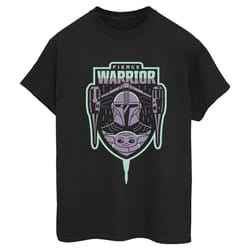 Star Wars - T-shirt THE MANDALORIAN FIERCE WARRIOR - Femme (Noir)