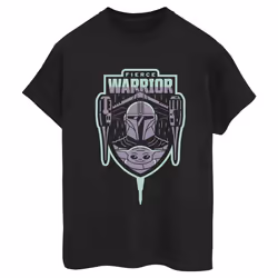 Star Wars - T-shirt THE MANDALORIAN FIERCE WARRIOR - Femme (Noir)