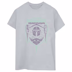 Star Wars - T-shirt THE MANDALORIAN FIERCE WARRIOR - Femme (Gris chiné)
