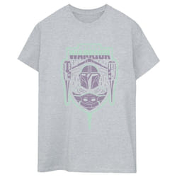 Star Wars - T-shirt THE MANDALORIAN FIERCE WARRIOR - Femme (Gris chiné)