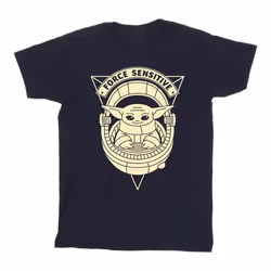 Star Wars - T-shirt THE MANDALORIAN FORCE SENSITIVE - Homme (Bleu marine)