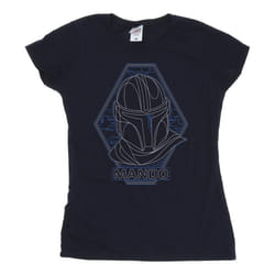 Star Wars - T-shirt THE MANDALORIAN - Femme (Bleu marine)