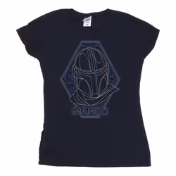 Star Wars - T-shirt THE MANDALORIAN - Femme (Bleu marine)