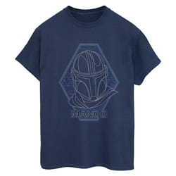 Star Wars - T-shirt THE MANDALORIAN - Femme (Bleu marine)
