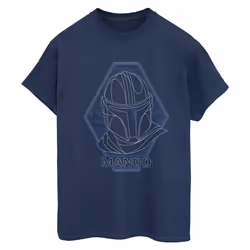 Star Wars - T-shirt THE MANDALORIAN - Femme (Bleu marine)