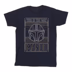 Star Wars - T-shirt THE MANDALORIAN THE WAY - Homme (Bleu marine)