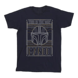Star Wars - T-shirt THE MANDALORIAN THE WAY - Homme (Bleu marine)