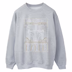Star Wars - Sweat THE MANDALORIAN THE WAY - Femme (Gris chiné)