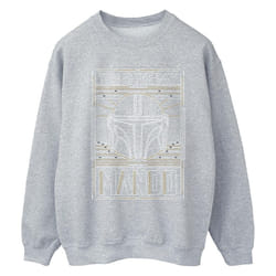 Star Wars - Sweat THE MANDALORIAN THE WAY - Femme (Gris chiné)