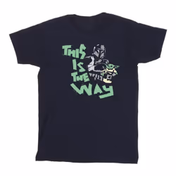 Star Wars - T-shirt THE MANDALORIAN THIS IS THE WAY - Homme (Bleu marine)