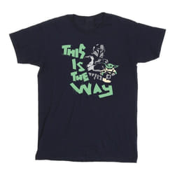 Star Wars - T-shirt THE MANDALORIAN THIS IS THE WAY - Homme (Bleu marine)