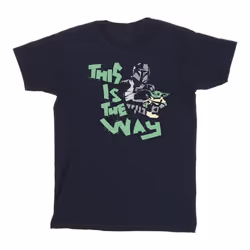 Star Wars - T-shirt THE MANDALORIAN THIS IS THE WAY - Homme (Bleu marine)