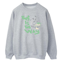 Star Wars - Sweat THE MANDALORIAN THIS IS THE WAY - Homme (Gris chiné)