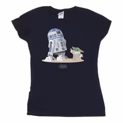 Star Wars - T-shirt THE MANDALORIAN - Femme (Bleu marine)