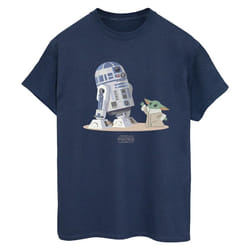 Star Wars - T-shirt THE MANDALORIAN - Femme (Bleu marine)