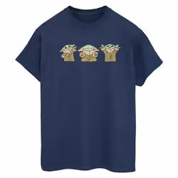 Star Wars - T-shirt THE MANDALORIAN - Femme (Bleu marine)