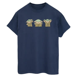 Star Wars - T-shirt THE MANDALORIAN - Femme (Bleu marine)