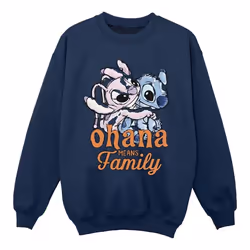Disney - Sweat OHANA - Fille (Bleu marine)