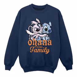 Disney - Sweat OHANA - Fille (Bleu marine)