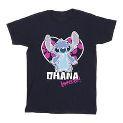 Disney - T-shirt OHANA FOREVER - Homme (Bleu marine)