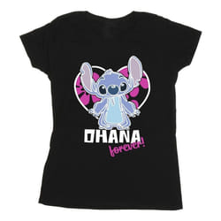 Disney - T-shirt OHANA FOREVER - Femme (Noir)