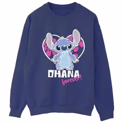 Disney - Sweat OHANA FOREVER - Femme (Bleu marine)