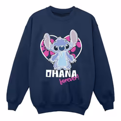 Disney - Sweat OHANA FOREVER - Fille (Bleu marine)