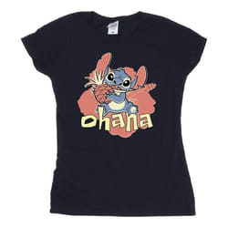 Disney - T-shirt OHANA - Femme (Bleu marine)