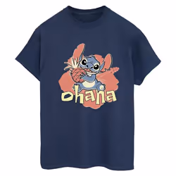Disney - T-shirt OHANA - Femme (Bleu marine)
