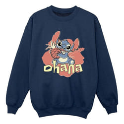 Disney - Sweat OHANA - Garçon (Bleu marine)