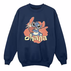 Disney - Sweat OHANA - Fille (Bleu marine)