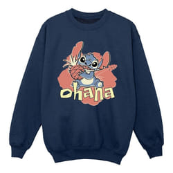 Disney - Sweat OHANA - Fille (Bleu marine)