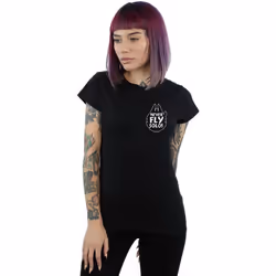 Star Wars - T-shirt NEVER FLY SOLO - Femme (Noir)