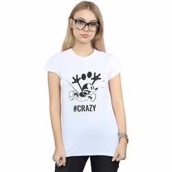 Disney - T-shirt #CRAZY - Femme (Blanc)