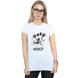 Disney - T-shirt #CRAZY - Femme (Blanc)