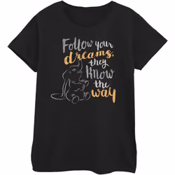 Disney - T-shirt FOLLOW YOUR DREAM - Femme (Noir)