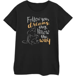 Disney - T-shirt FOLLOW YOUR DREAM - Femme (Noir)