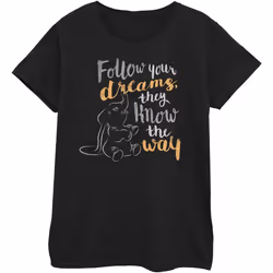 Disney - T-shirt FOLLOW YOUR DREAM - Femme (Noir)