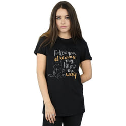 Disney - T-shirt FOLLOW YOUR DREAM - Femme (Noir)