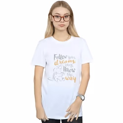 Disney - T-shirt FOLLOW YOUR DREAM - Femme (Blanc)