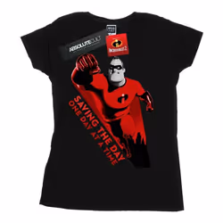 Disney - T-shirt THE INCREDIBLES SAVING THE DAY - Femme (Noir)