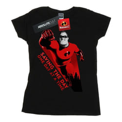 Disney - T-shirt THE INCREDIBLES SAVING THE DAY - Femme (Noir)
