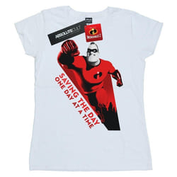 Disney - T-shirt THE INCREDIBLES SAVING THE DAY - Femme (Blanc)