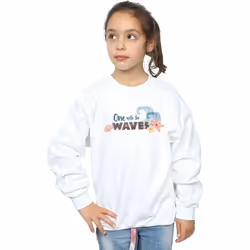 Disney - Sweat ONE THE WAVES - Fille (Blanc)