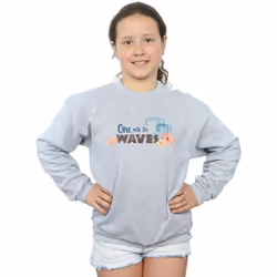Disney - Sweat ONE THE WAVES - Fille (Gris chiné)