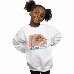 Disney - Sweat READ THE SEA - Fille (Blanc)