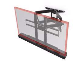 SoundXtra SDXBSB57CM1021 support pour téléviseur 65" Noir